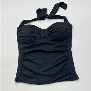 Tommy Bahama Black‎ Halter Swimsuit Top tankini small halter shaping essential